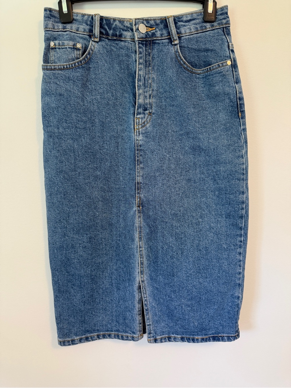 Zara Trafaluc Blue Denim midi Skirt - Picture 2 of 5